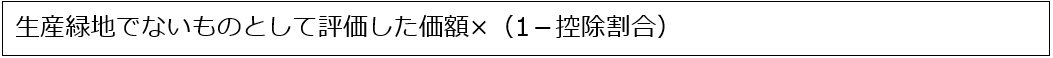 生産緑地の評価額